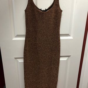 NWT Gold Bronze Shimmer Maxi Dress